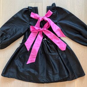Damson Madder NWT Black Pink Bows Dress